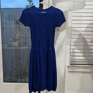 Chelsea & Violet Royal Blue Cable Knit Midi Dress